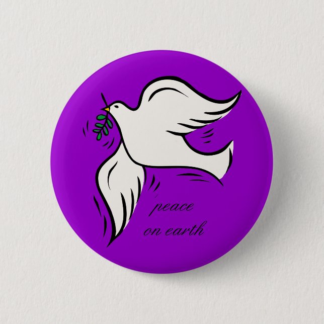 Badge Rond 5 Cm Paix sur Terre (Devant)