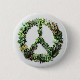 Badge Rond 5 Cm Paix verte