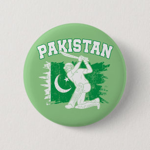 Badge Rond 5 Cm Pakistan Cricket Star, Pakistan Cricket Cadeau