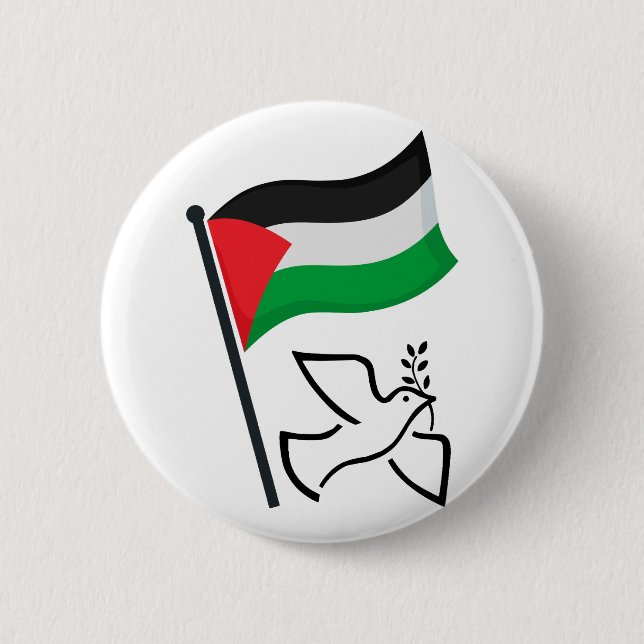 Badge Rond 5 Cm Palestine Drapeau du Canada (anglais seulement) |  (Devant)