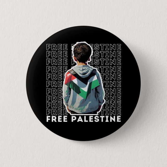 BADGE ROND 5 CM PALESTINE LIBRE (Devant)