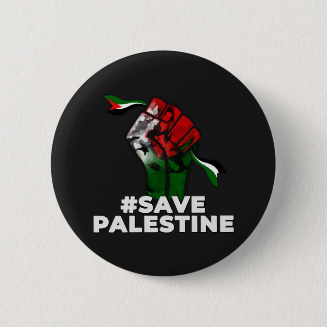 Badge Rond 5 Cm palestine T-shirt , save palestine (Devant)