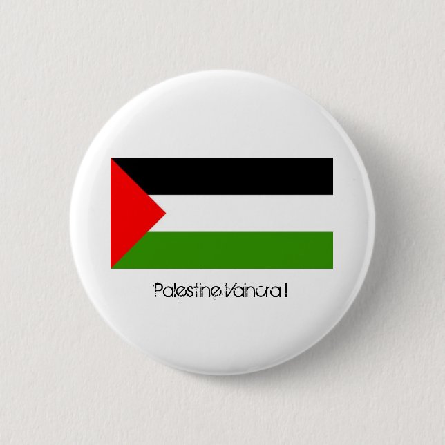 Badge Rond 5 Cm Palestine Vaincra ! (Devant)