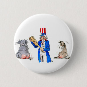 Badge Rond 5 Cm Palette d'Oncle Sam
