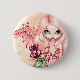 Badge Rond 5 Cm "Pâlissez" le bouton rose