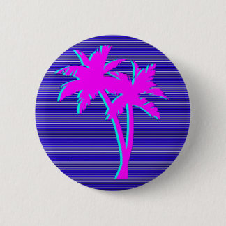 Badge Rond 5 Cm Palmier au néon
