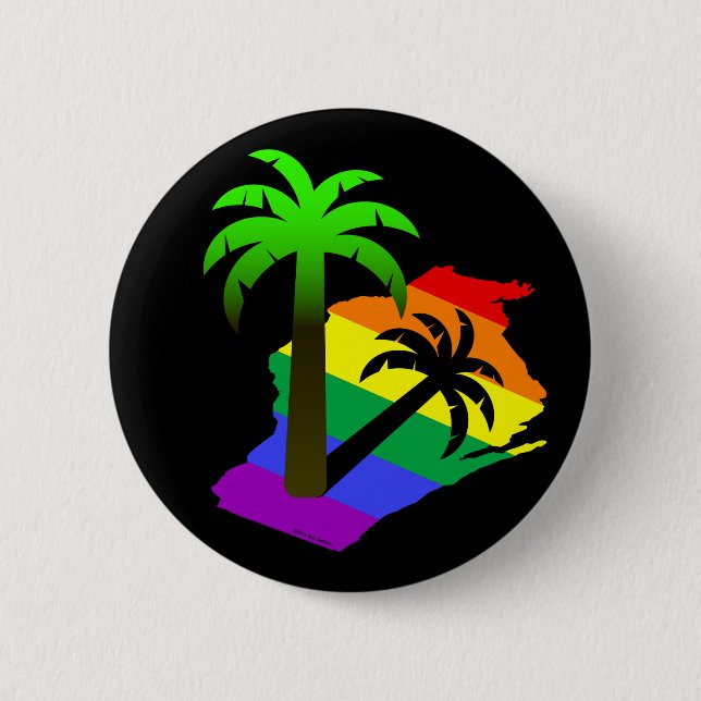 Badge Rond 5 Cm Palmier du Wisconsin (Devant)