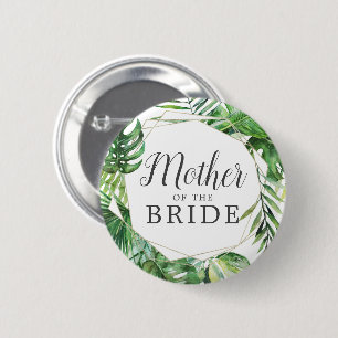 Badge Rond 5 Cm Palmier tropical sauvage Mère de la mariée
