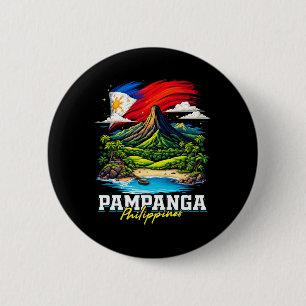 Badge Rond 5 Cm Pampanga Philippines Souvenir Drapeau Philippin