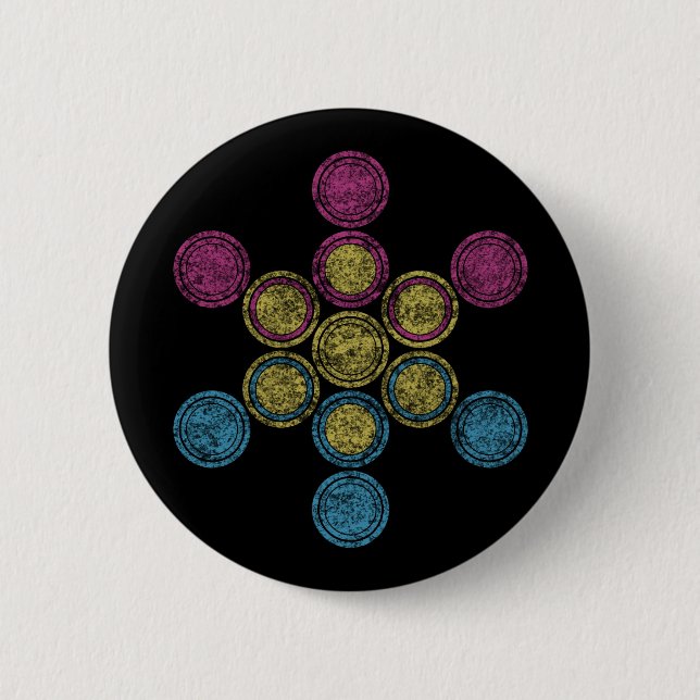 Badge Rond 5 Cm pan Cercles sacrés (Devant)