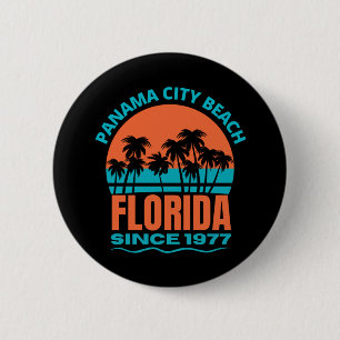 Badge Rond 5 Cm Panama City Beach Floride