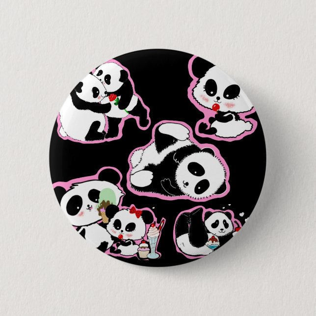 Badge Rond 5 Cm Panda Baby (Devant)