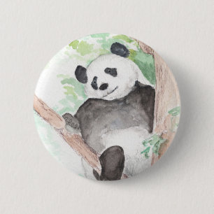 Badge Rond 5 Cm Panda, bouton de conception Hangout