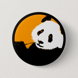 Badge Rond 5 Cm panda. couleur cercle personnalisable.