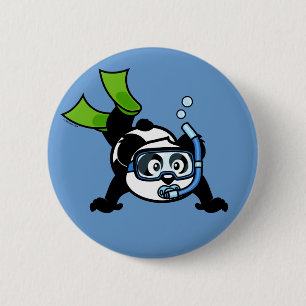 Badge Rond 5 Cm Panda de prise d'air