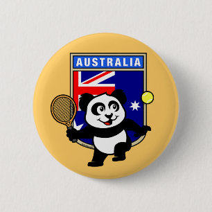 Badge Rond 5 Cm Panda de tennis de l'Australie