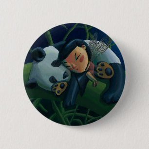 Badge Rond 5 Cm Panda et fée