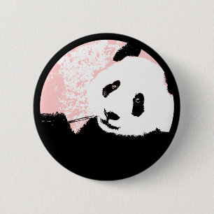 Badge Rond 5 Cm panda grunge.