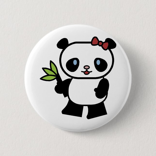 Badge Rond 5 Cm Panda mignon (Devant)