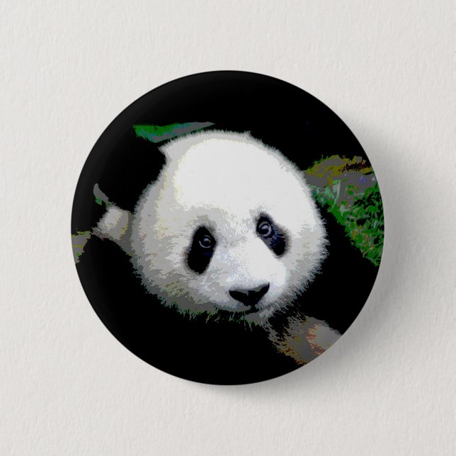 Badge Rond 5 Cm Panda Pop Art (Devant)
