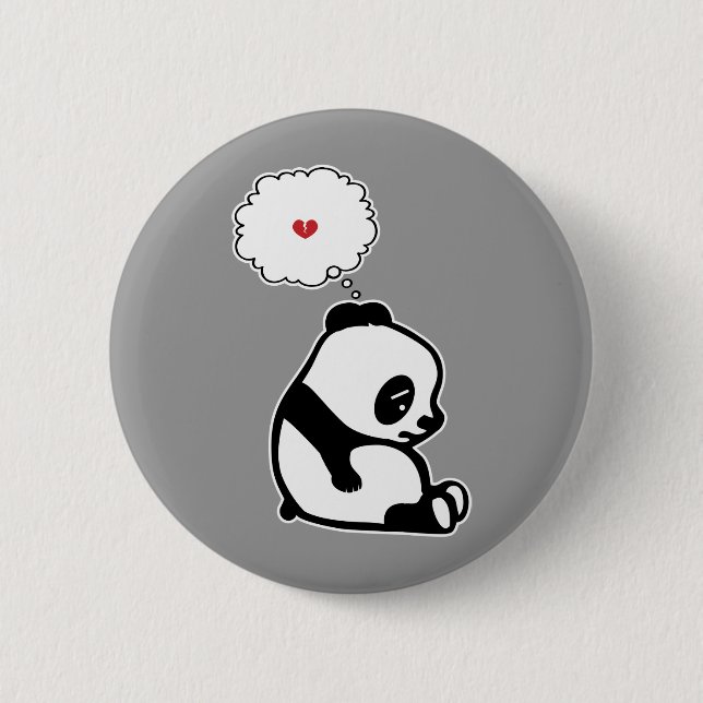 Badge Rond 5 Cm Panda triste (Devant)