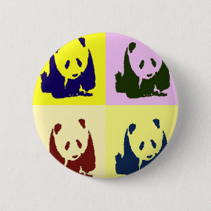 Badge Rond 5 Cm Pandas de bébé d'art de bruit