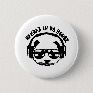 Badge Rond 5 Cm Pandaz dans la Chambre du DA