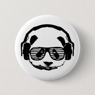 Badge Rond 5 Cm Pandaz dans la Chambre du DA