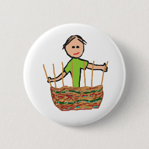Badge Rond 5 Cm Panier