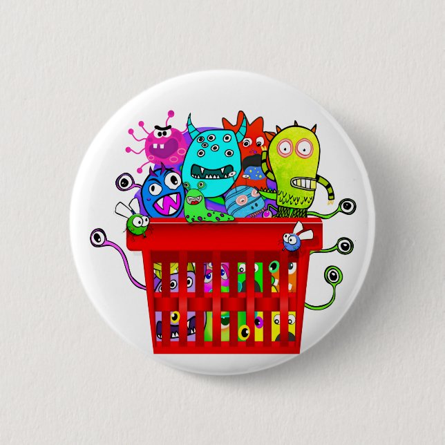 Badge Rond 5 Cm Panier de Deplorables, déplorable adorable (Devant)