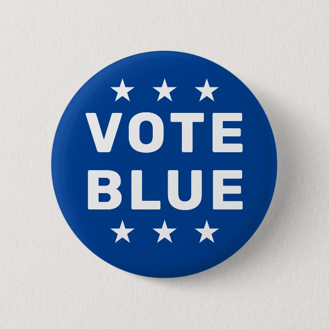 Badge Rond 5 Cm Panneau bleu Vote (Devant)
