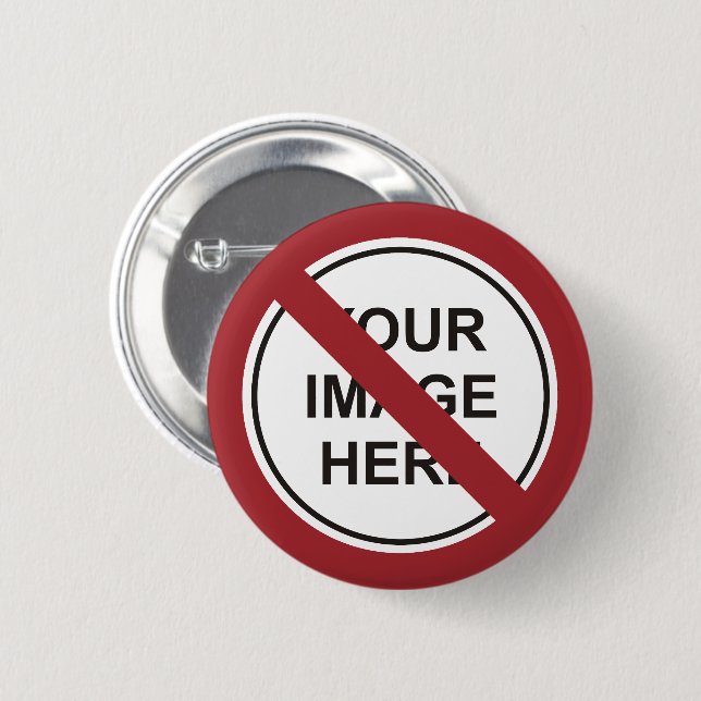 Badge Rond 5 Cm Panneau Cercle d'interdiction personnalisée (Devant & derrière)