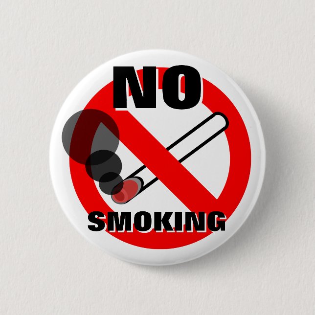 Badge Rond 5 Cm Panneau d'avertissement non-fumeurs (Devant)