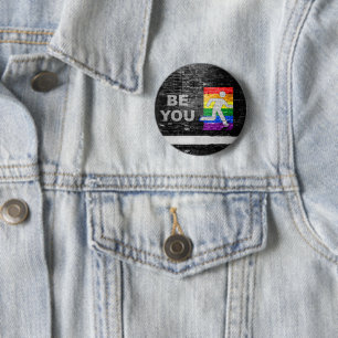 Badge Rond 5 Cm Panneau de couleurs de fierté arc-en-ciel urbain S
