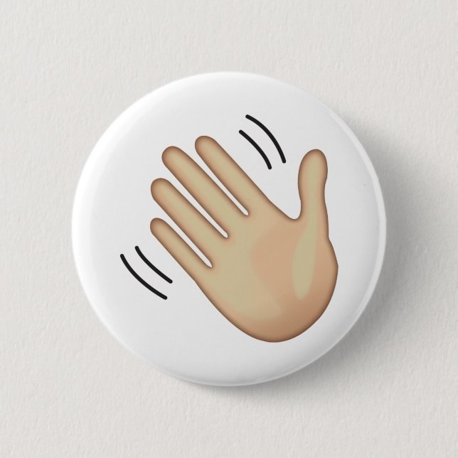 Badge Rond 5 Cm Panneau main - Emoji (Devant)