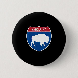 Badge Rond 5 Cm Panneau routier d'autoroute Angola New York Buffal