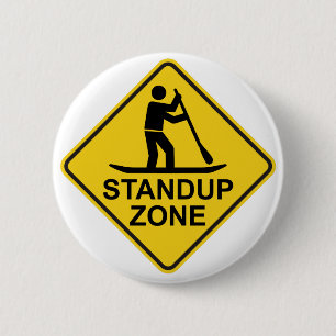 Badge Rond 5 Cm Panneau routier Standup de zone de Paddleboarding