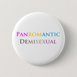 Badge Rond 5 Cm Panromantic Demisexual