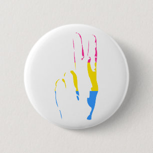 Badge Rond 5 Cm pans fierté signe de paix