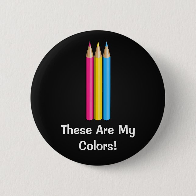 Badge Rond 5 Cm Pansexualité orgueil crayons Bouton (Devant)