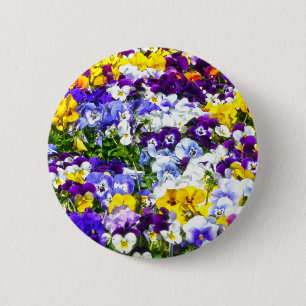 Badge Rond 5 Cm Pansies