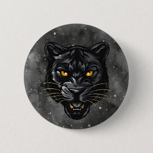 Badge Rond 5 Cm Panthère noire