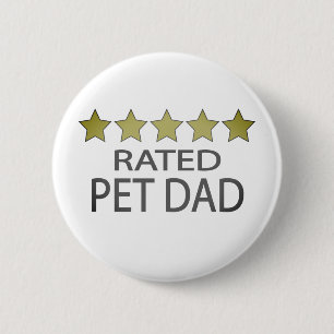 Badge Rond 5 Cm Papa animal cinq étoiles