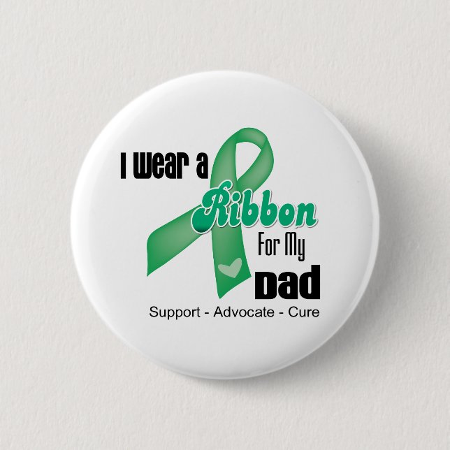 Badge Rond 5 Cm Papa - Cancer du foie Ruban (Devant)