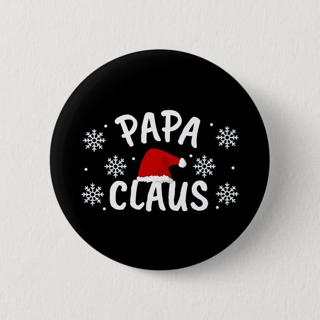 Badge Rond 5 Cm Papa Claus Noël (Devant)