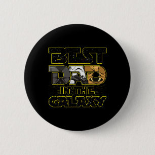 Badge Rond 5 Cm Papa Dans La Fête des pères Galaxy Space Boys Mens