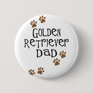 Badge Rond 5 Cm Papa de golden retriever