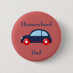 Badge Rond 5 Cm Papa de l'école de voiture