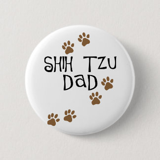 Badge Rond 5 Cm Papa de Shih Tzu