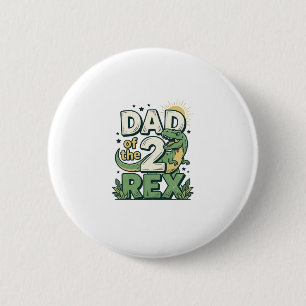 Badge Rond 5 Cm Papa des 2 Rex T-shirt de conception de père de di